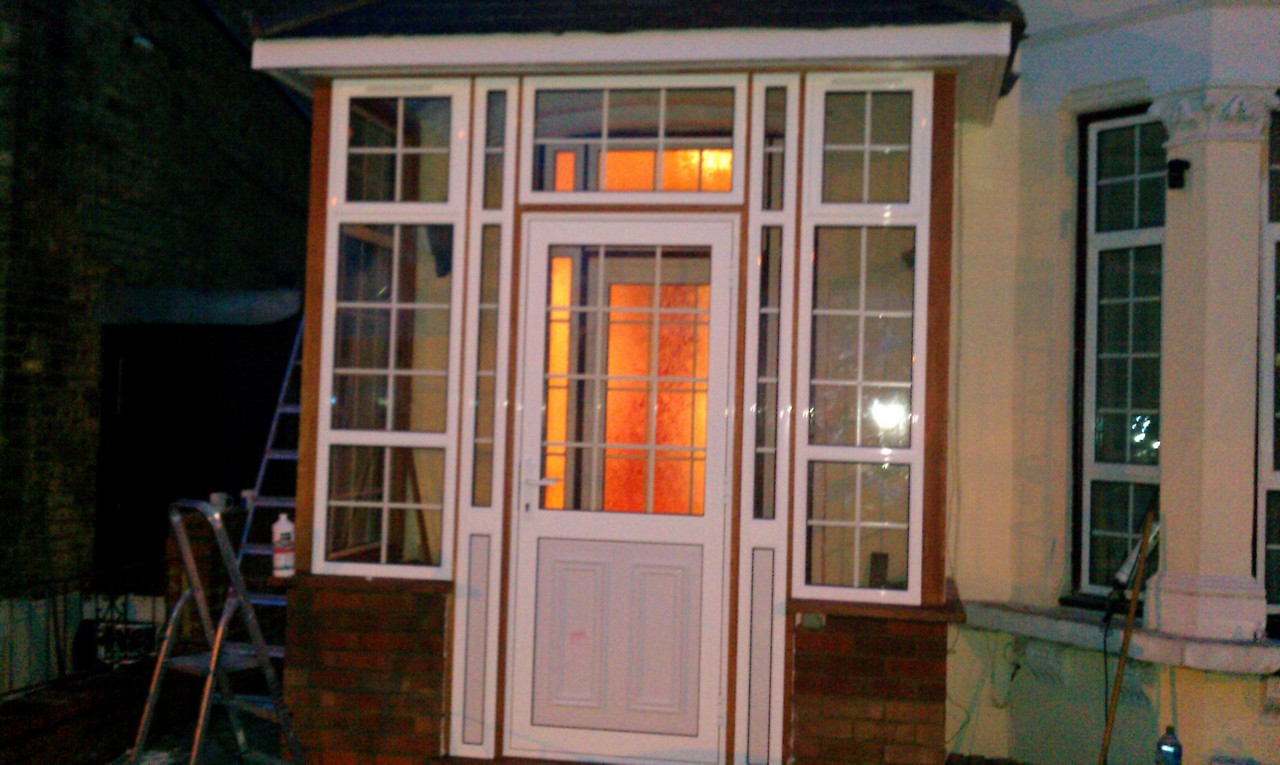 uPVC porch with Georgian bar glazing installed in Plumstead
